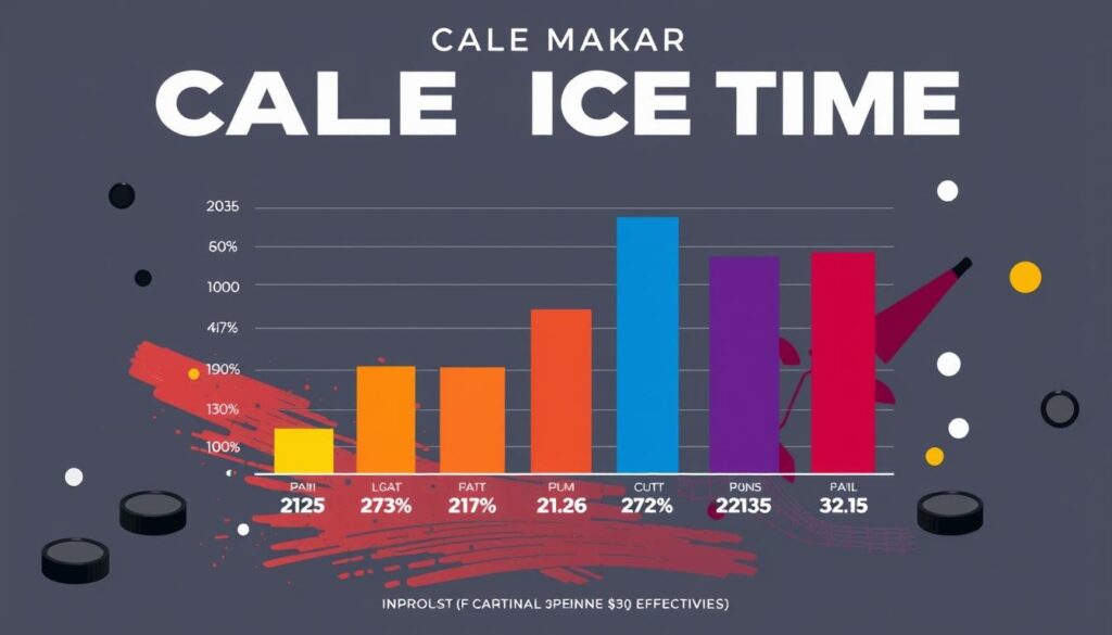 Cale Makar ice time distribution