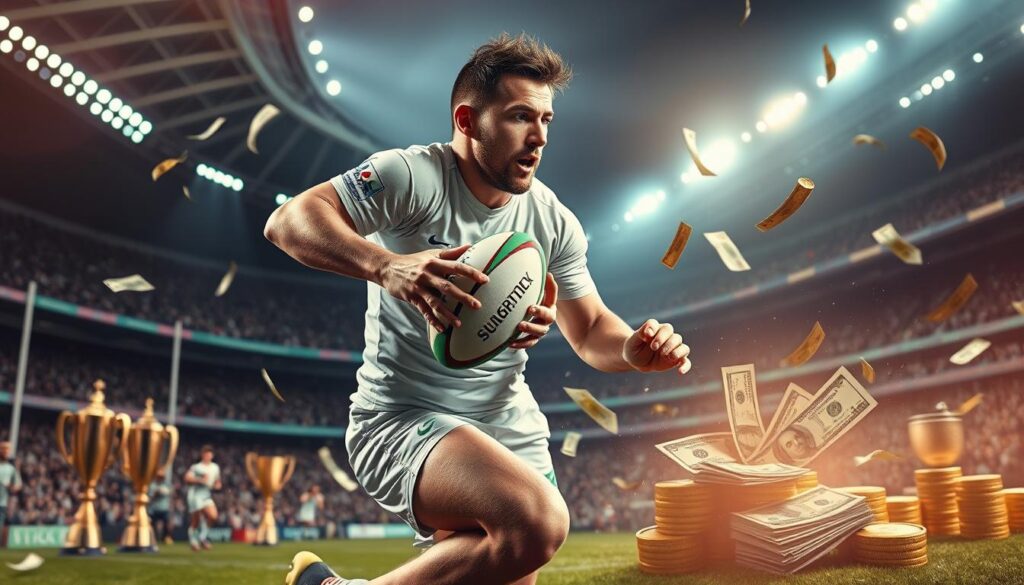 Damian Penaud salary and rugby player earnings