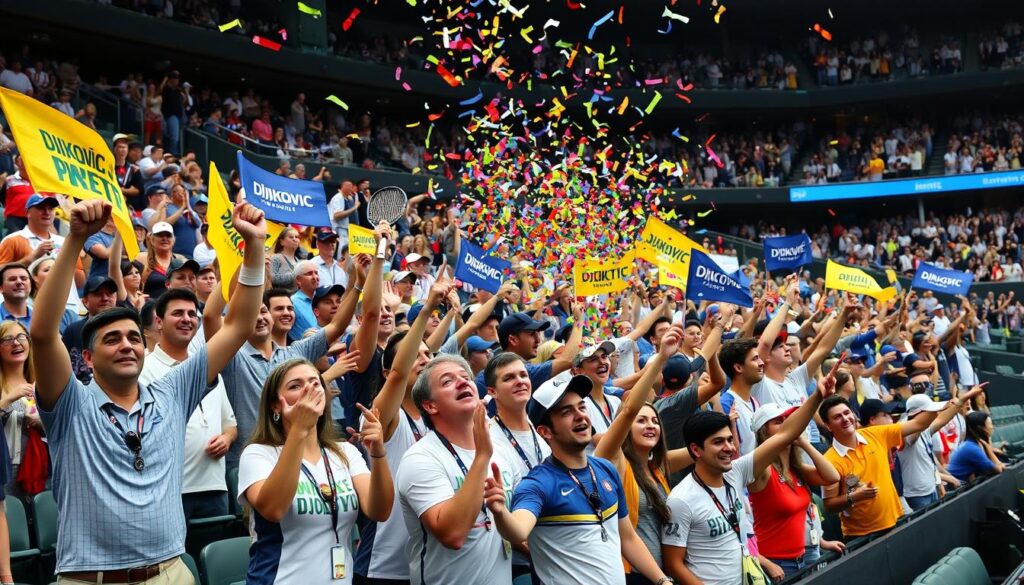 Djokovic fan support and community response