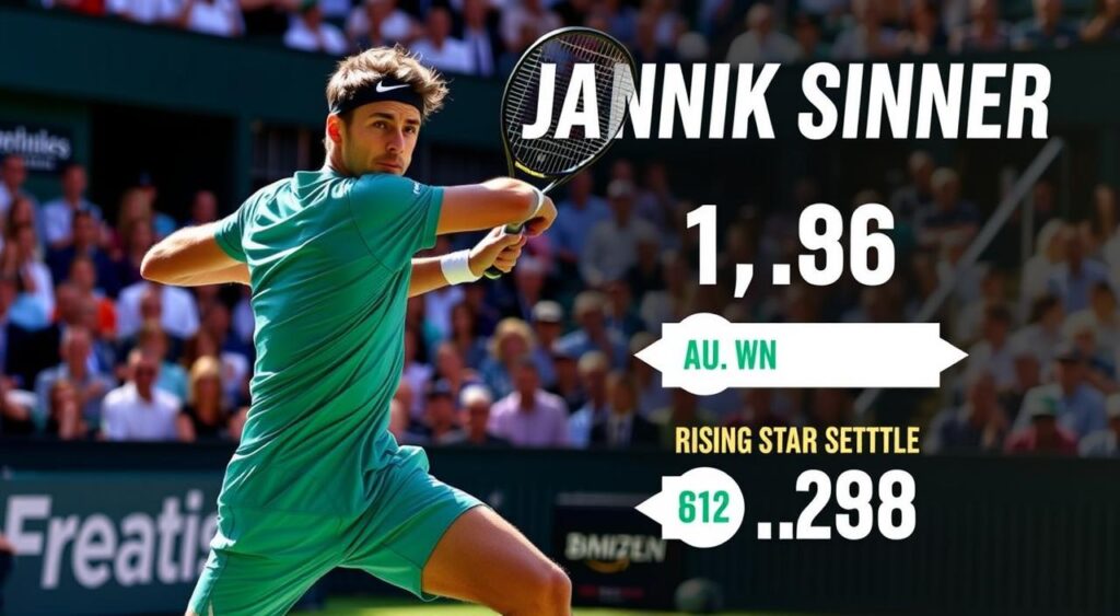 Jannik Sinner, rising star in tennis career