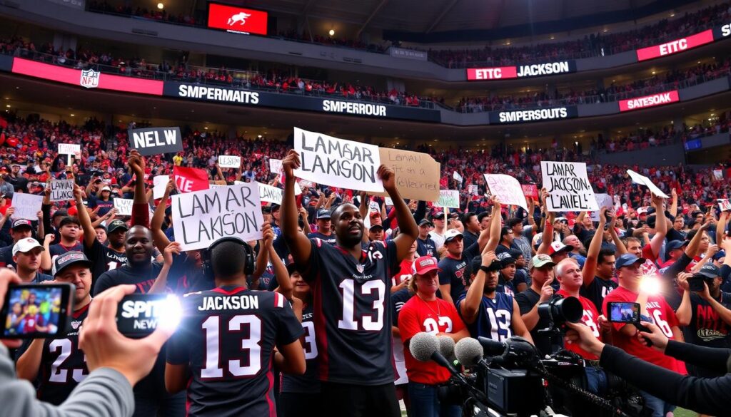 Lamar Jackson fan support and media presence impact