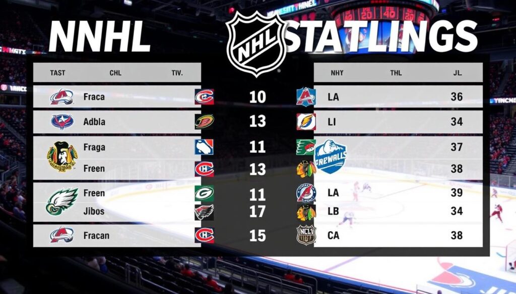 NHL standings overview