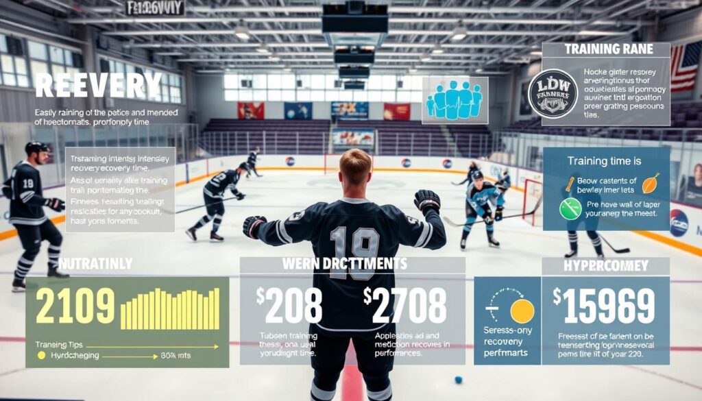 Recovery practices of professional athletes during hockey training session