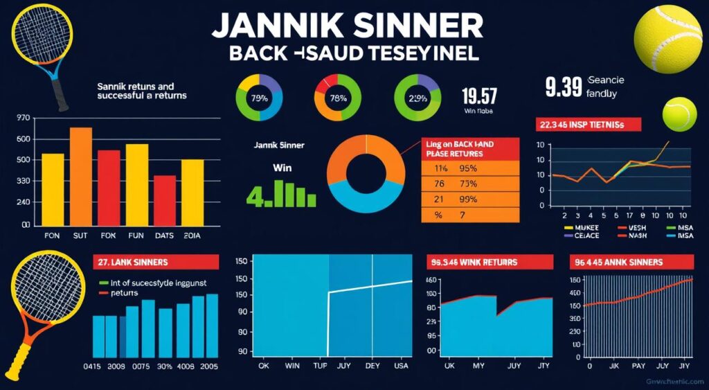 Sinner vs opponents backhand return statistics