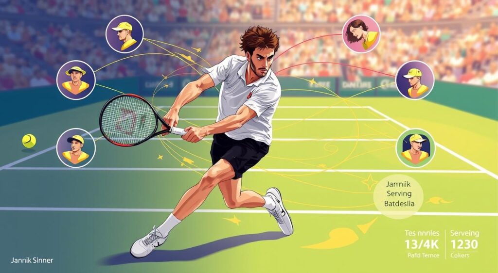 Sinner's adaptability in backhand returns