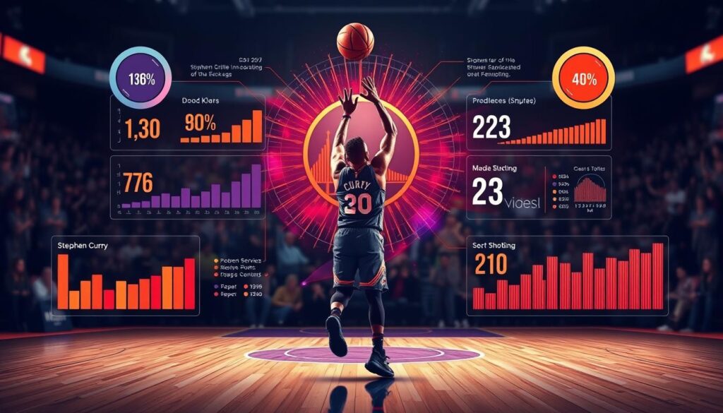 Stephen Curry three-point accuracy statistics