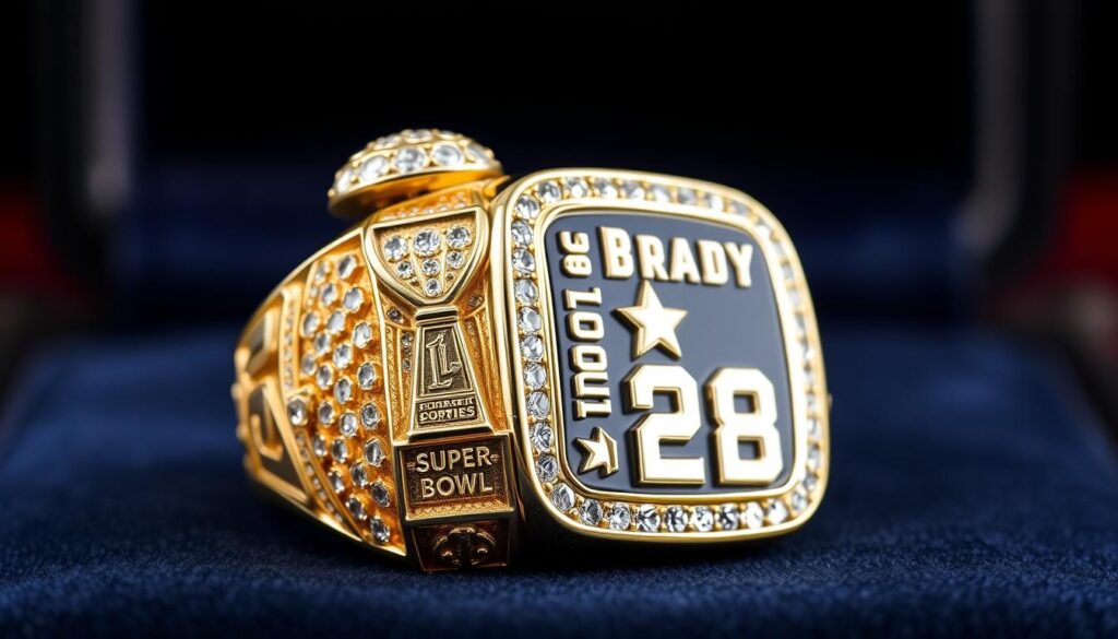 Tom Brady Super Bowl ring design features and details