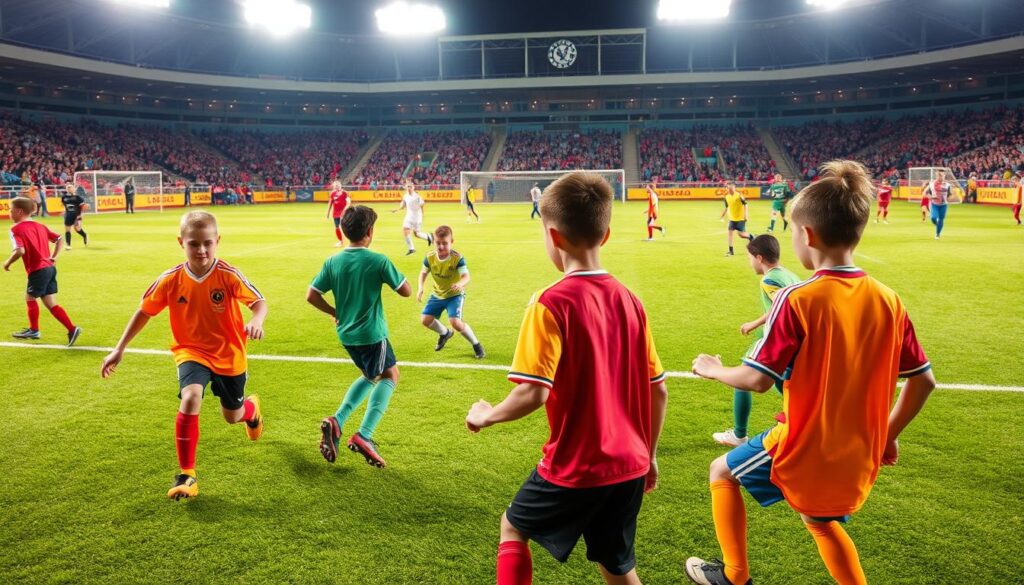 Young soccer players