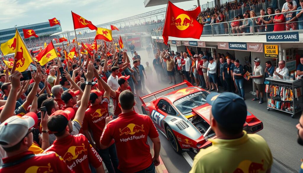 fan engagement and its impact on Carlos Sainz's finances