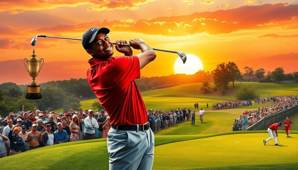 tiger woods rise to fame