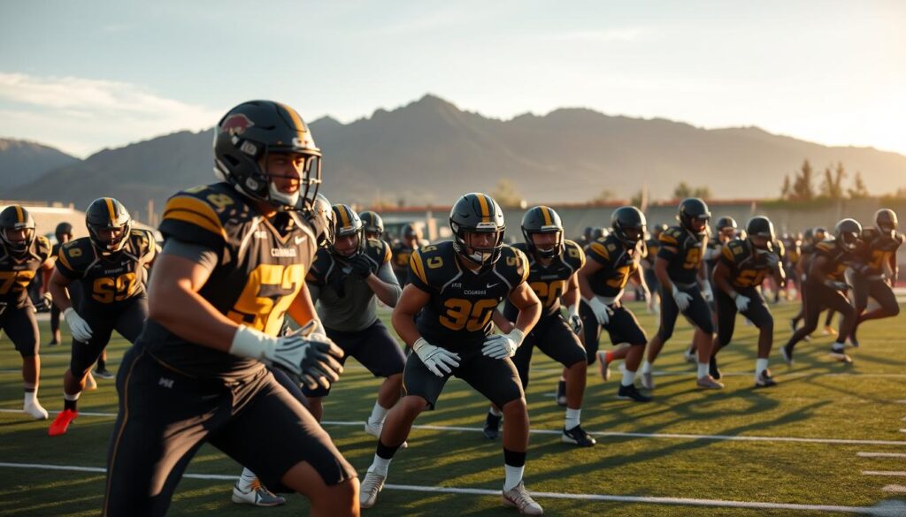 Colorado Buffaloes players training