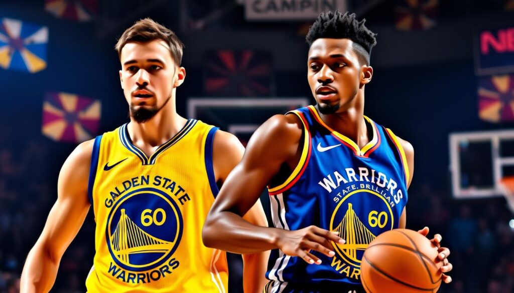 Kevon Looney and Donte DiVincenzo