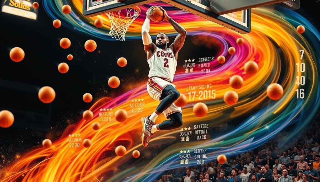 LeBron James NBA scoring record milestones