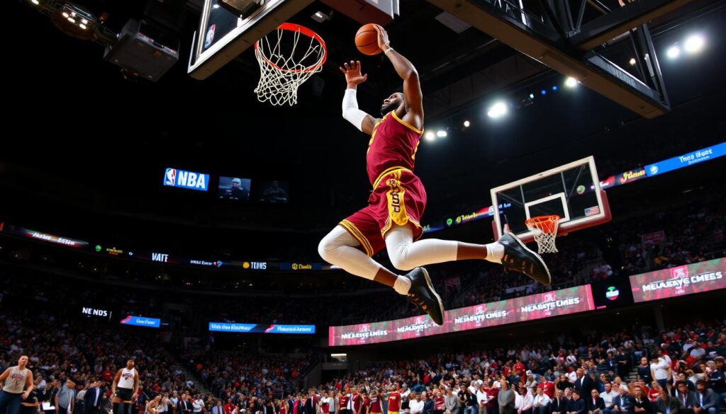 LeBron James scoring
