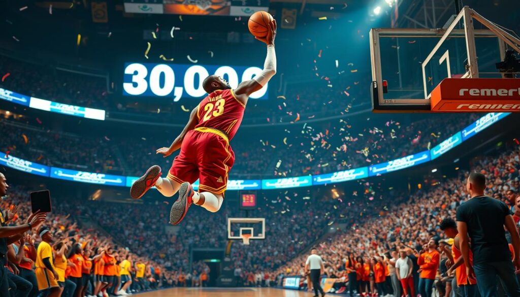 LeBron James scoring milestone