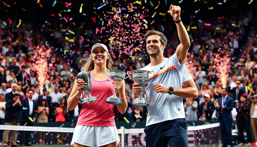 Mixed doubles champions