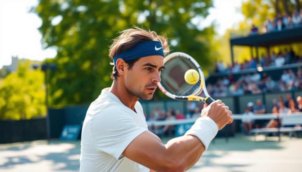 Rafael Nadal practicing