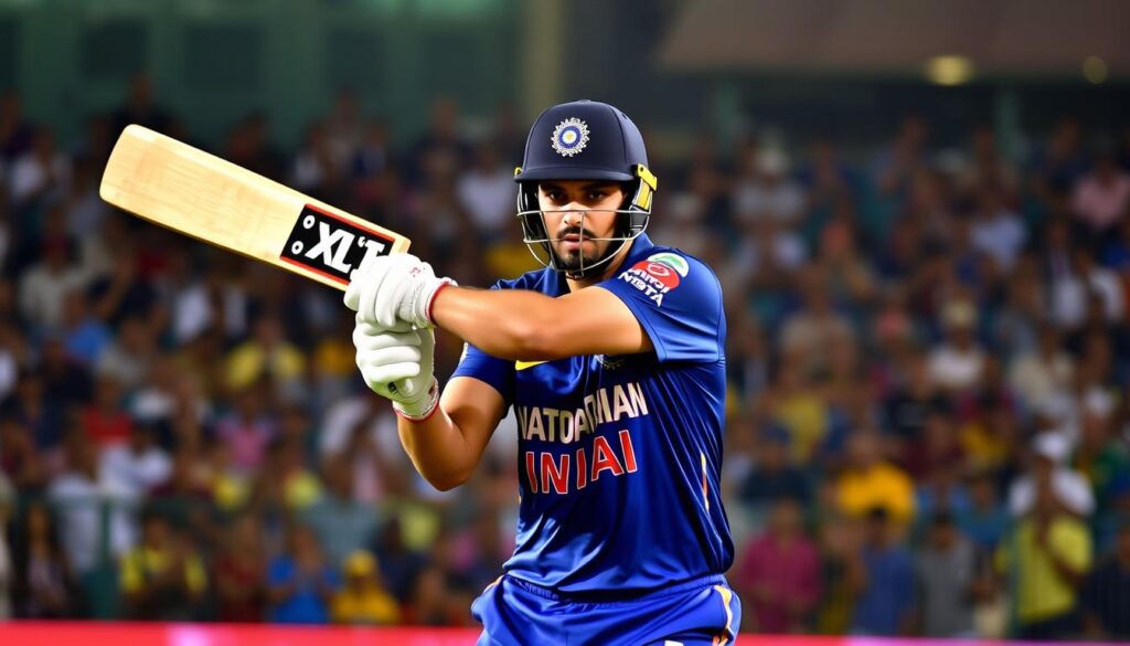 Shubman Gill in action