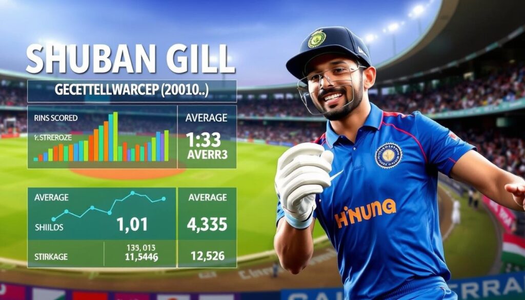 Shubman Gill's batting stats
