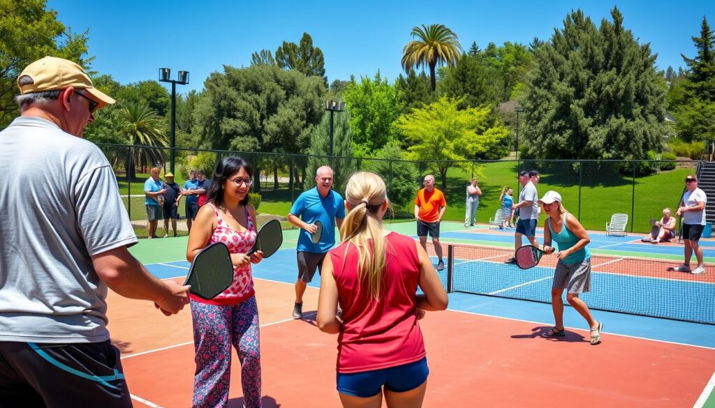 pickleball players